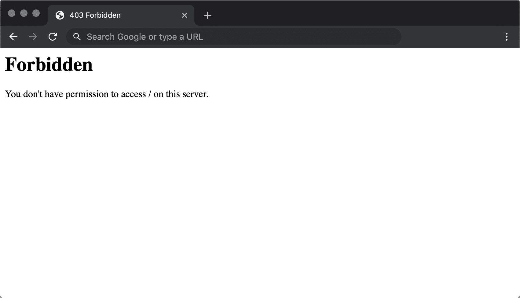 Chromeで403禁止エラー