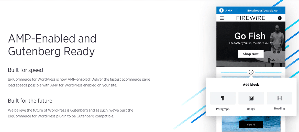 Unterstützung von BigCommerce AMP und Gutenberg