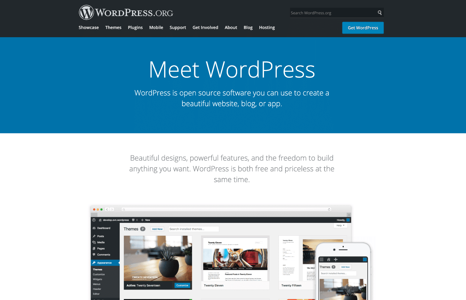 Macht von WordPress