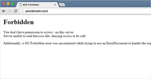 error prohibido