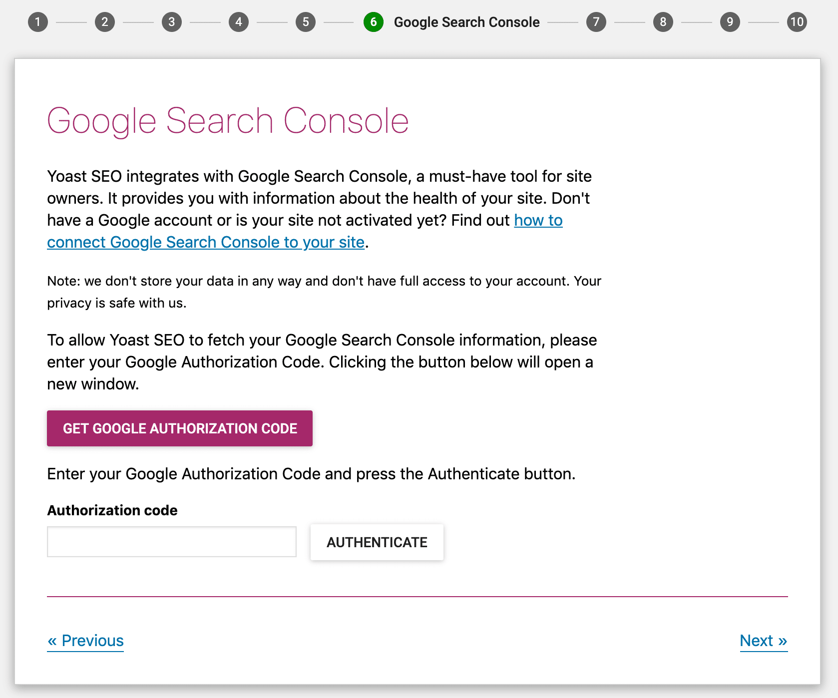 Yoast SEO 구글 서치 콘솔