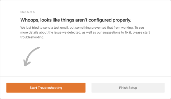 Fare clic sul pulsante Avvia risoluzione dei problemi