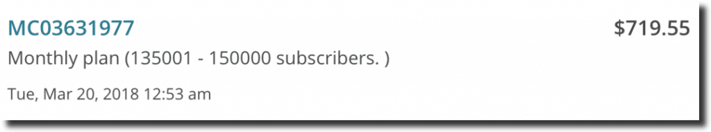 Tagihan MailChimp