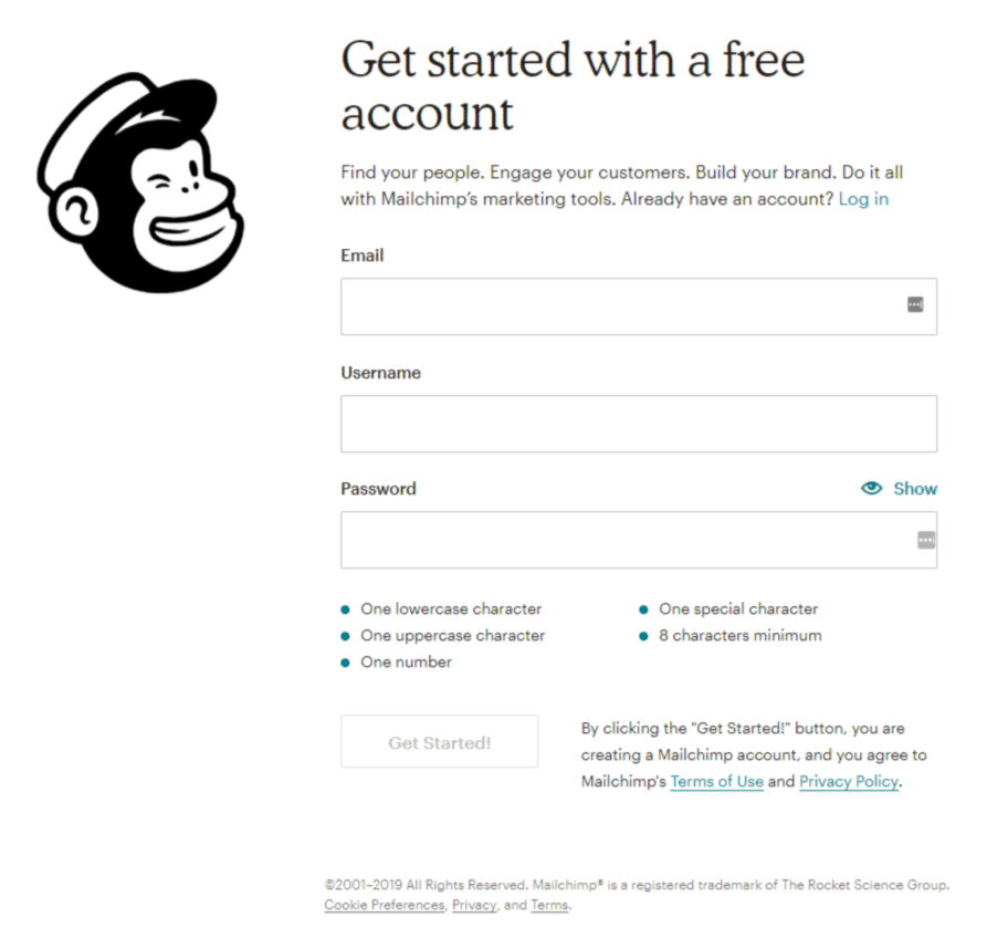 Pendaftaran MailChimp