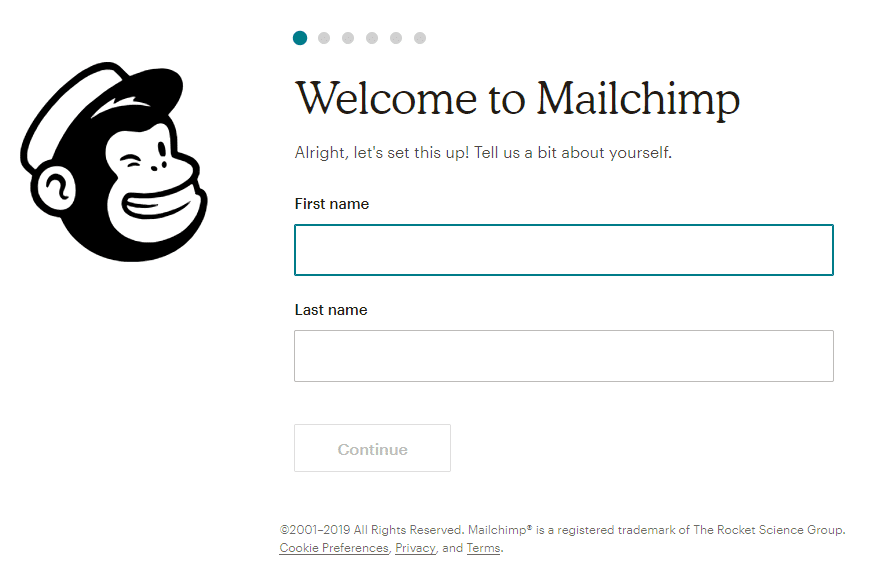 Pendaftaran info Mailchimp