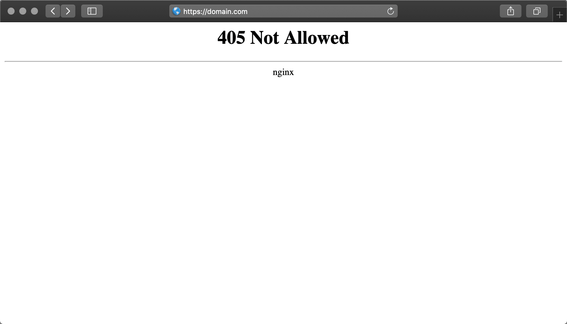 405 Недопустимая ошибка Nginx в Safari