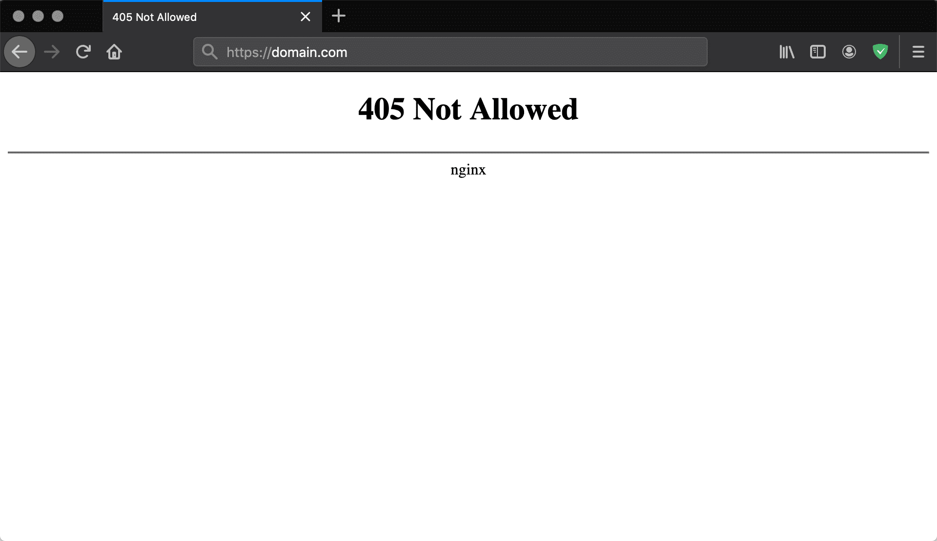 405 Недопустимая ошибка Nginx в Firefox