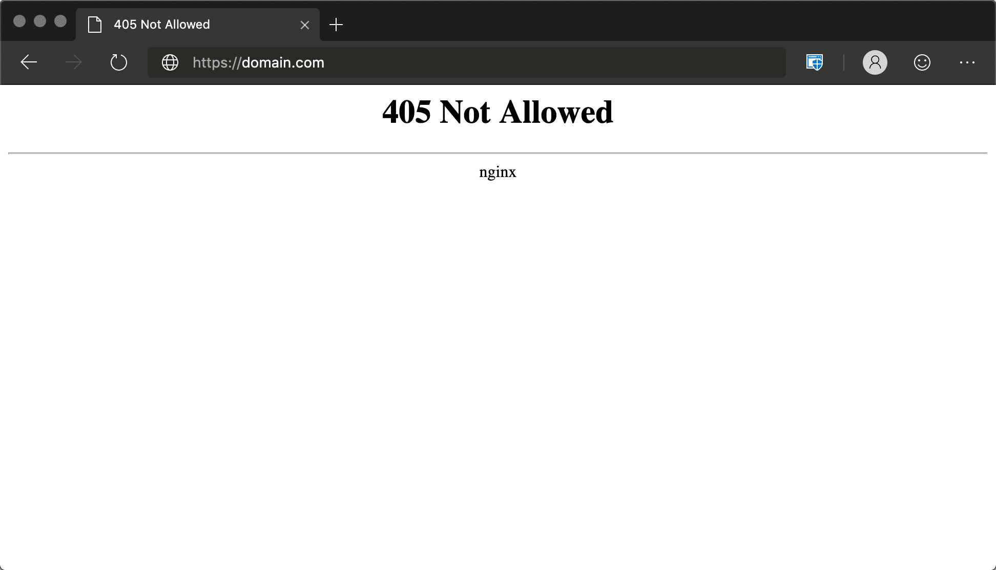 405 Недопустимая ошибка Nginx в Microsoft Edge