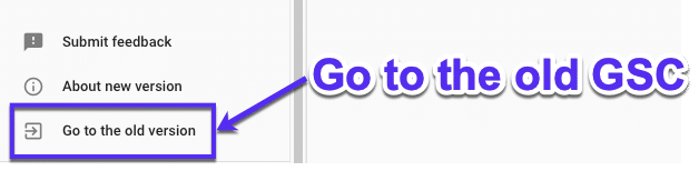Kembalikan ke Google Search Console lama