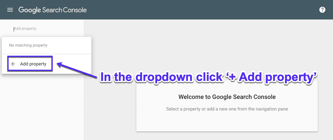 Tambahkan properti di Google Search Console