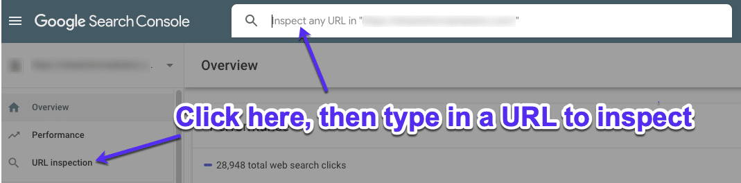 Cara memeriksa URL di GSC