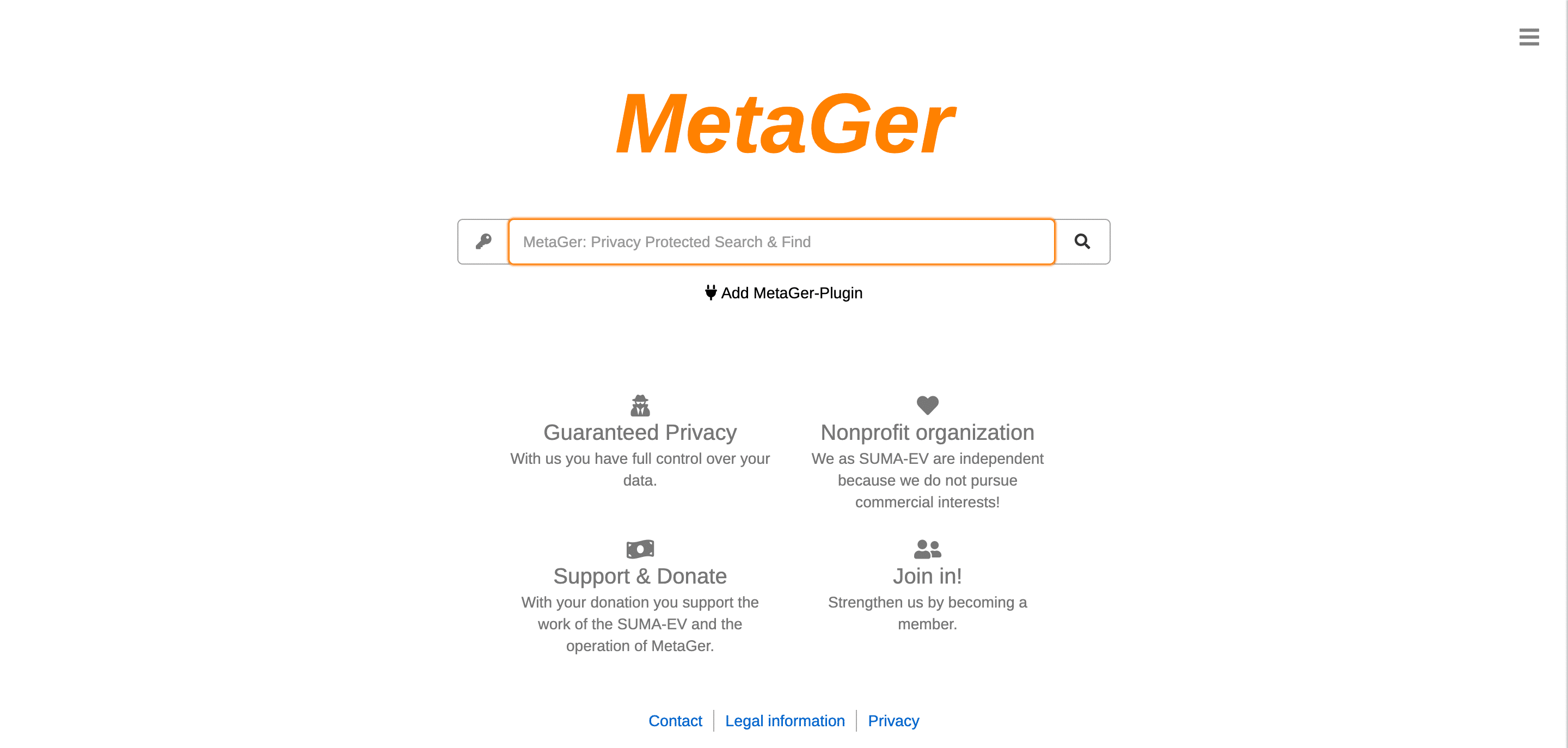 MetaGer-Suchmaschine