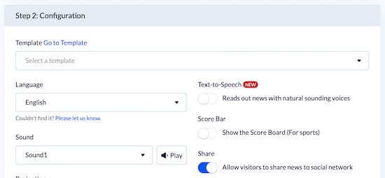 Configure additional event display settings