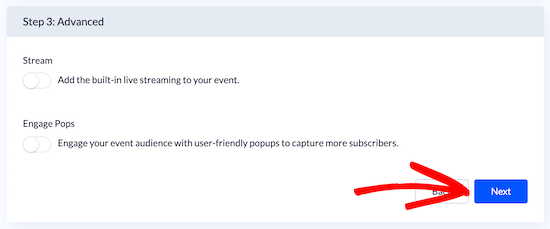 Advanced live blog settings