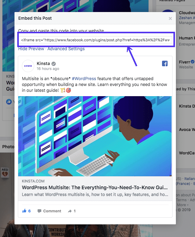 Facebook 的 iframe 代碼