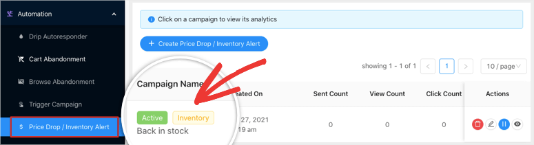 back-in-stock-alert-in-dashboard - IsItWP - 免费的 WordPress 主题检测器