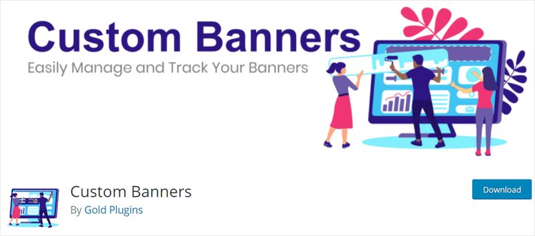 カスタムバナー-IsItWP-無料のWordPressテーマ検出器 custom-banners-plugin