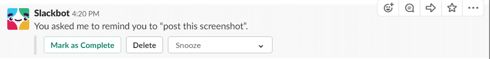 slackbot 提醒