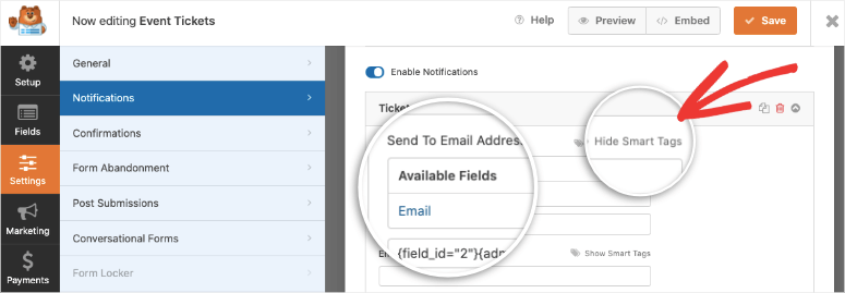 добавить смарт-тег электронной почты — IsItWP — бесплатный детектор тем WordPress add email smart tag