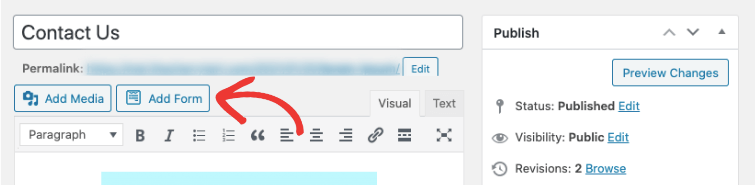 добавить форму в классический редактор — IsItWP — бесплатный детектор тем WordPress add form in classic editor