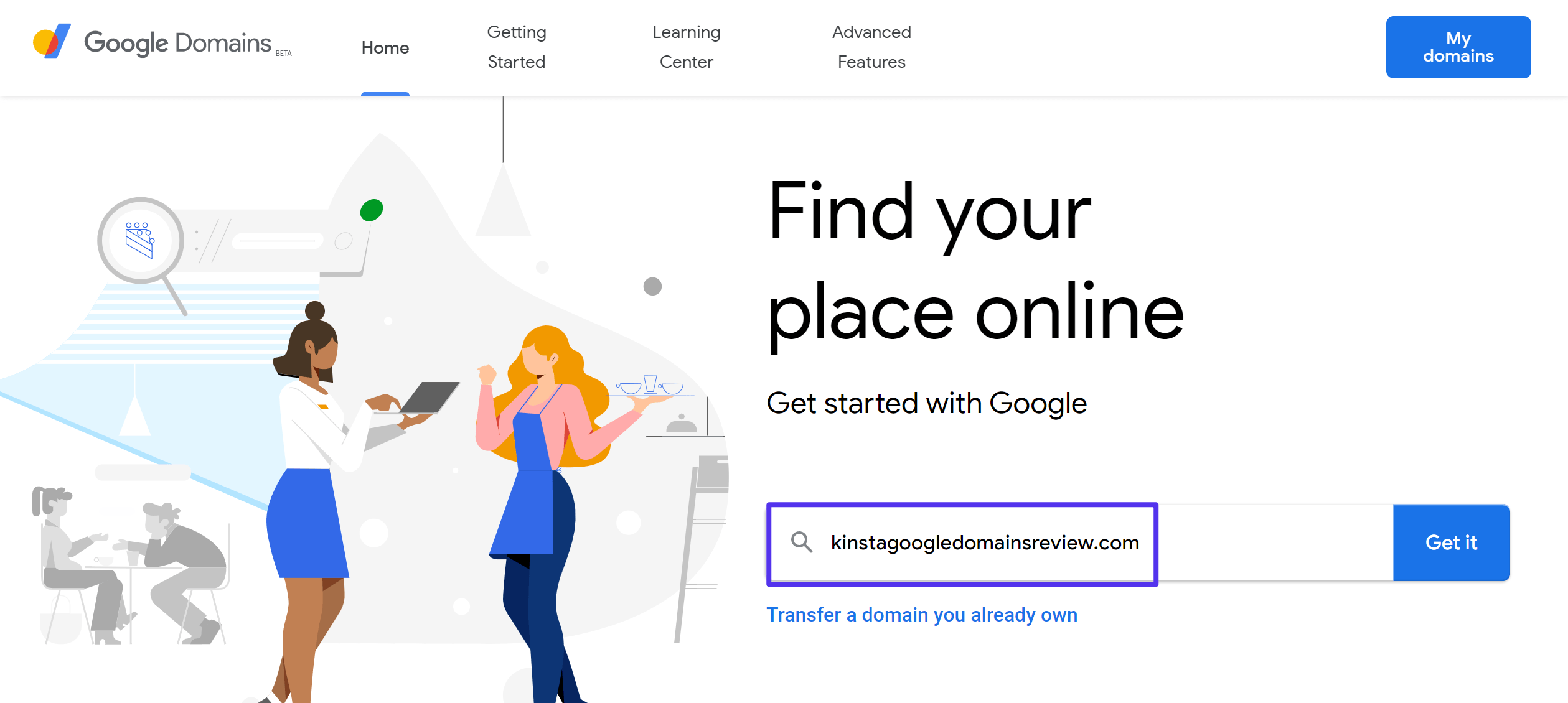 google domains review: Suchen Sie nach Ihrer Domain