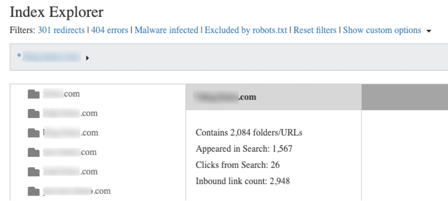 Index explorer în Bing
