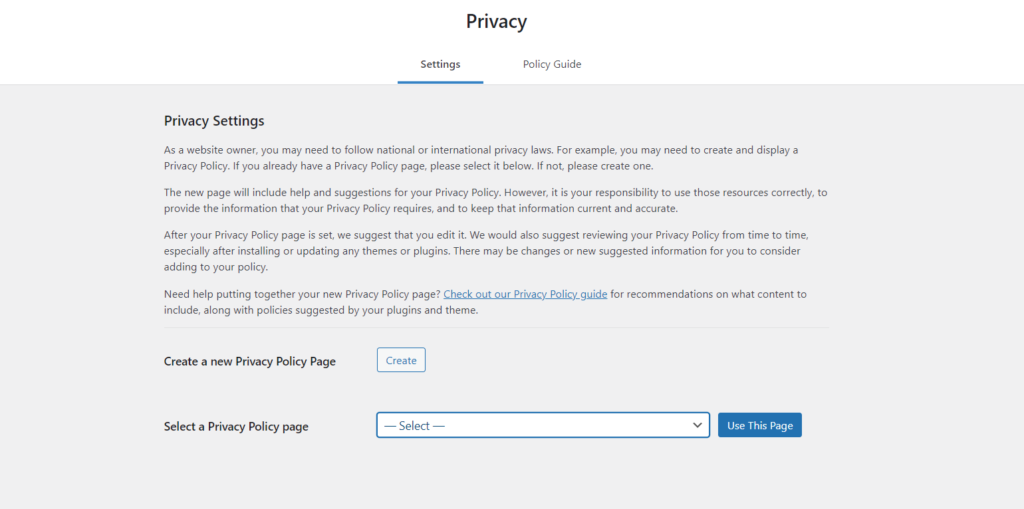 นโยบายความเป็นส่วนตัว WordPress