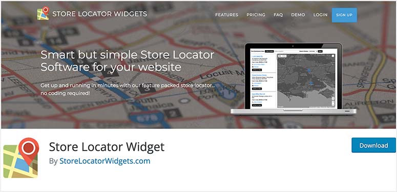 ストアロケーターウィジェット-IsItWP-無料のWordPressテーマ検出器 Store Locator Widget