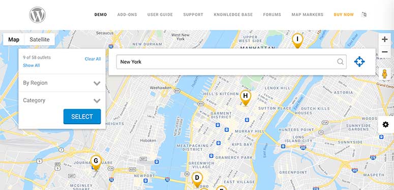 スーパーストアファインダー-IsItWP-無料のWordPressテーマ検出器 Super Store Finder