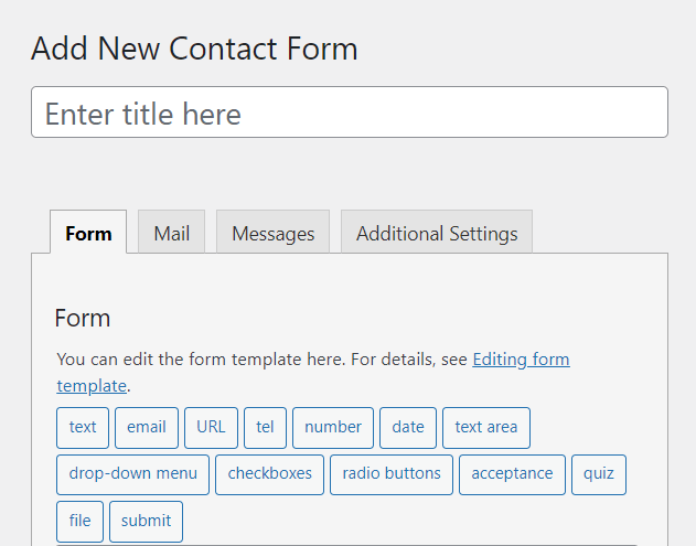 Câmpuri de intrare Formular de contact 7 - Formular de contact 7 vs Formulare Fluent