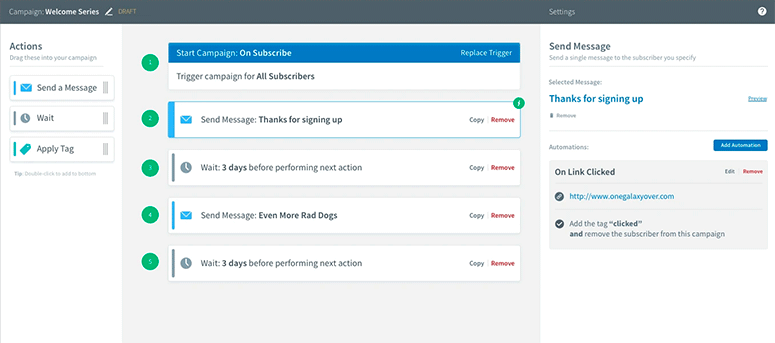 ระบบอีเมลอัตโนมัติของ AWeber - IsItWP - ฟรี WordPress Theme Detector AWeber email automation