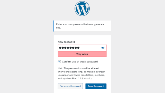 Сгенерировать пароль для регистрации нового пользователя Generate password for new user registration