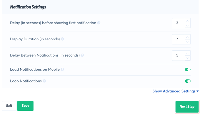 livesale알림설정 Scroll Down to the 'Notification Settings' Section