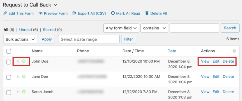 Wpisy formularzy w wpforms - IsItWP - Darmowy wykrywacz motywów WordPress Form entries in wpforms
