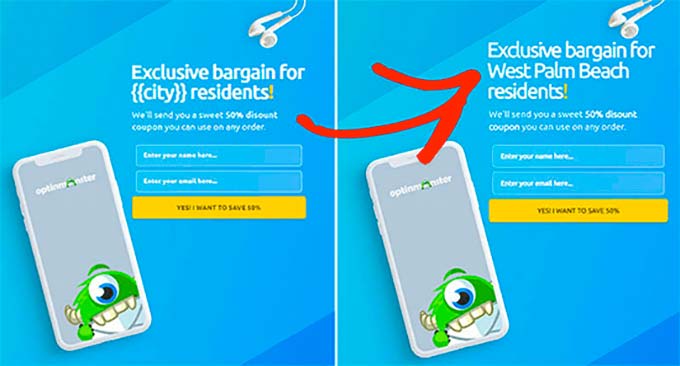 Ejemplo de personalización Personalization example