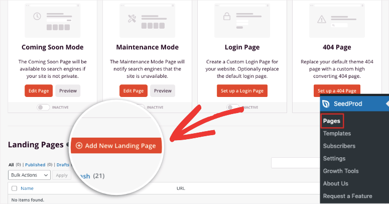 seedprod에 새 방문 페이지 추가 - IsItWP - 무료 WordPress 테마 감지기 add new landing page in seedprod