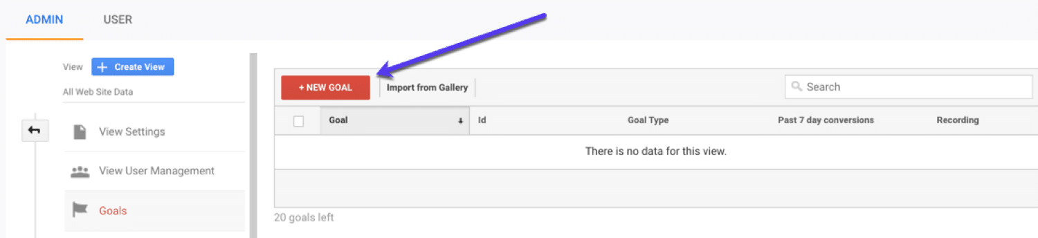 GoogleAnalyticsに新しい目標を追加する