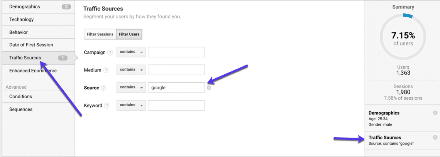 Google Analyticsの使用方法:GoogleAnalyticsでのトラフィックソースによるセグメント化