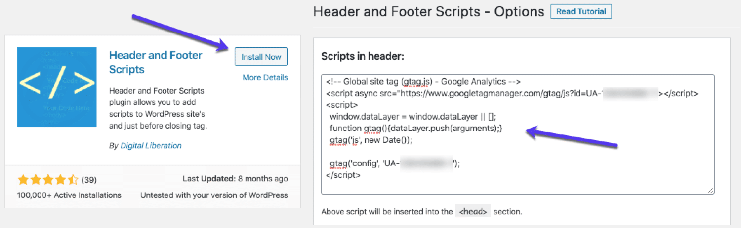 WordPressプラグインを介してGoogleAnalyticsを追加する