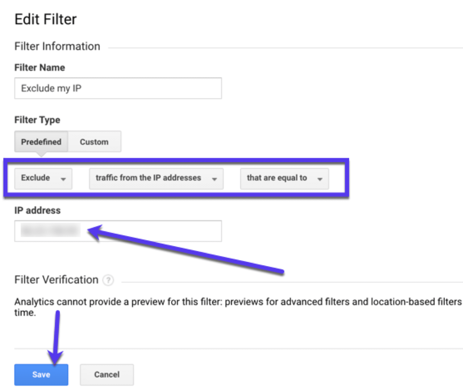 GoogleAnalyticsでのフィルターの編集