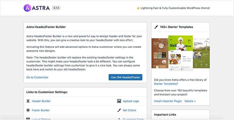 Astra 後端 - IsItWP - 免費的 WordPress 主題檢測器 Astra backend