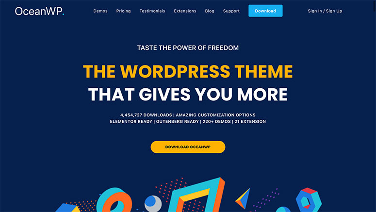 OceanWP - IsItWP - 免費的 WordPress 主題檢測器 OceanWP