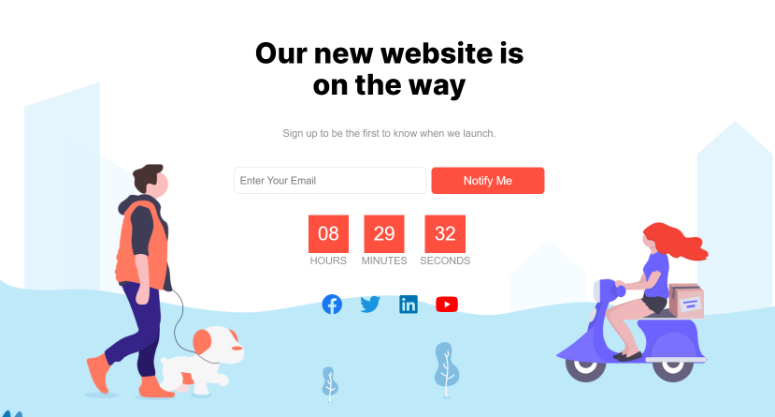 come-soon-page-active - IsItWP - 무료 WordPress 테마 감지기 activated coming soon page