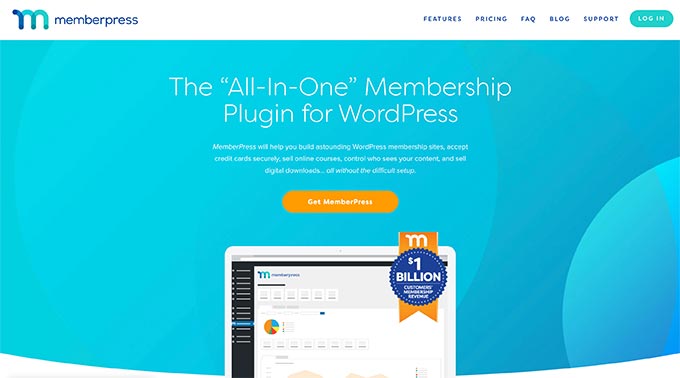 Sitio web de MemberPress MemberPress website