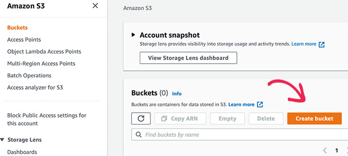 Crea un depósito para tus archivos de video Create bucket for your video files