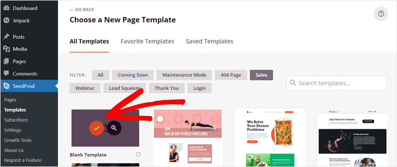 Plantilla en blanco seedprod - IsItWP - Detector de temas de WordPress gratuito blank-template-seedprod