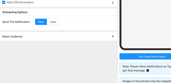 Расписание веб-push-уведомлений Schedule web push notification