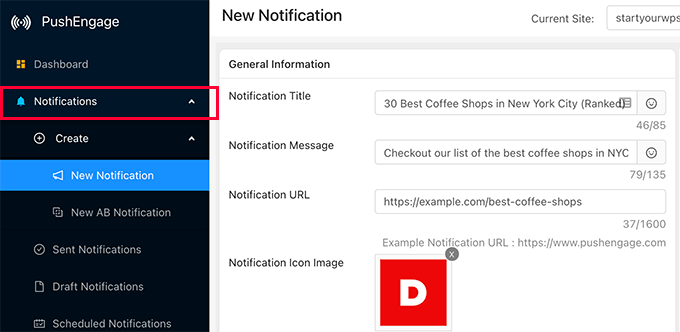 Создайте свое веб-push-уведомление Compose your web push notification