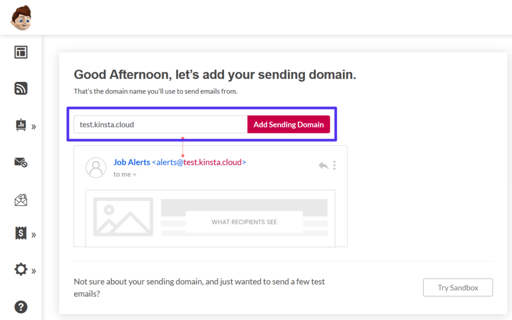 خادم smtp مجاني: أضف المجال إلى Pepipost