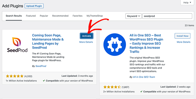 Активировать плагин - IsItWP - Бесплатный детектор тем WordPress Activate plugin